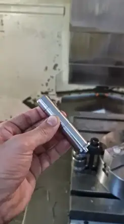 Machining in progress at the workshop